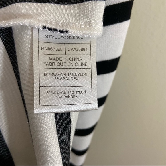 Cupcakes and Cashmere Elliot Stripe Body-Con Dress Black White Sleeveless Sz XS - Picture 11 of 11